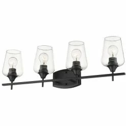 Z-lite Joliet 4-Light Vanity | Matte Black Lighting