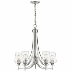 Z-lite Joliet 5-Light Chandelier | Brushed Nickel