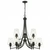 Z-lite Joliet 9-Light Chandelier | Matte Black Pendants