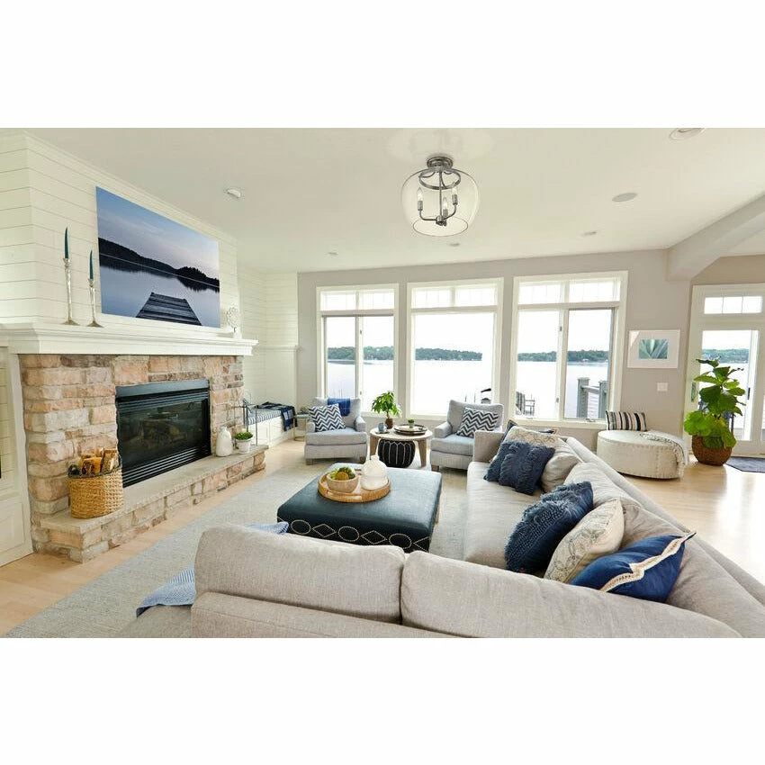 Z-lite Flush Mounts Joliet Semi Flush Mount | Brushed Nickel