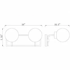 Z-lite Lighting Parsons 2-Light Vanity | Brushed Nickel