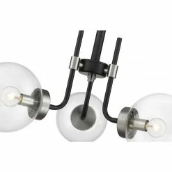 Z-lite Parsons 3-Light Semi Flush Mount | Bushed Nickel