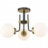 Z-lite Parsons 3-Light Semi Flush Mount | Olde Brass Lighting