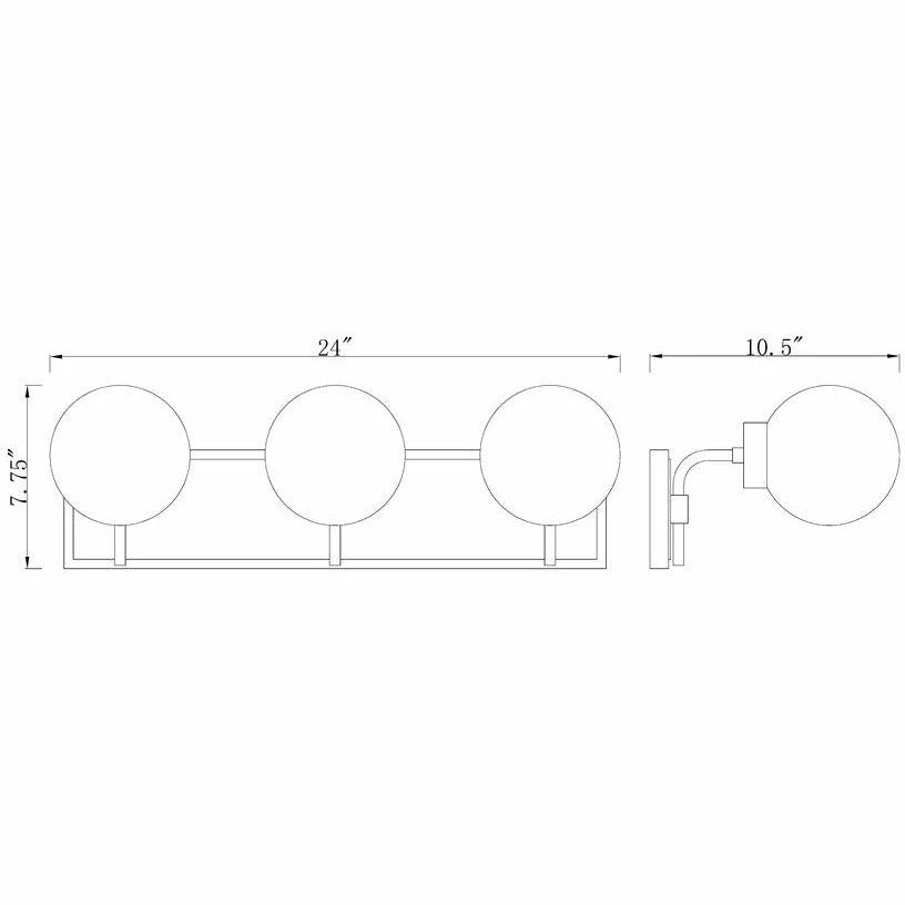 Z-lite Parsons 3-Light Vanity | Olde Brass