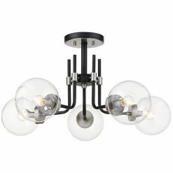Z-lite Lighting Parsons 5-Light Semi Flush Mount | Brushed Nickel