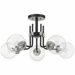 Z-lite Lighting Parsons 5-Light Semi Flush Mount | Brushed Nickel
