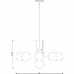 Z-lite Parsons 9-Light Pendant | Brushed Nickel Lighting