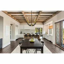 Z-lite Pendants Haylie 10-Light Linear Chandelier | Matte Black + Olde Brass