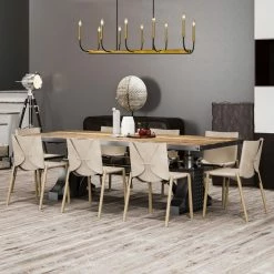 Z-lite Pendants Haylie 10-Light Linear Chandelier | Matte Black + Olde Brass