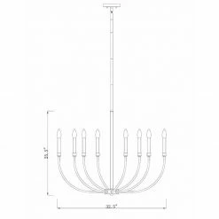 Z-lite Haylie 8 Light Chandelier - 32.5