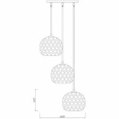 Z-lite Chloe 3-Light Pendant | Brushed Nickel Lighting