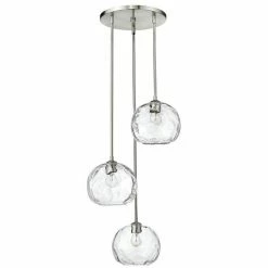 Z-lite Chloe 3-Light Pendant | Brushed Nickel Lighting