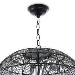 Regina Andrew Fresco Metal Pendant | Black Iron