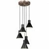 Generation Lighting Pendants Towner 5-Light Cluster Pendant | Satin Bronze/Black