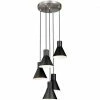 Generation Lighting Towner 5-Light Cluster Pendant | Brushed Nickel/Black