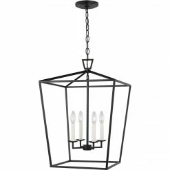 Generation Lighting Dianna 4-Light Pendant | Medium Midnight Black