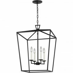 Generation Lighting Dianna 4-Light Pendant | Medium Midnight Black