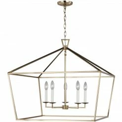 Generation Lighting Dianna 5-Light Pendant | Wide Satin Brass