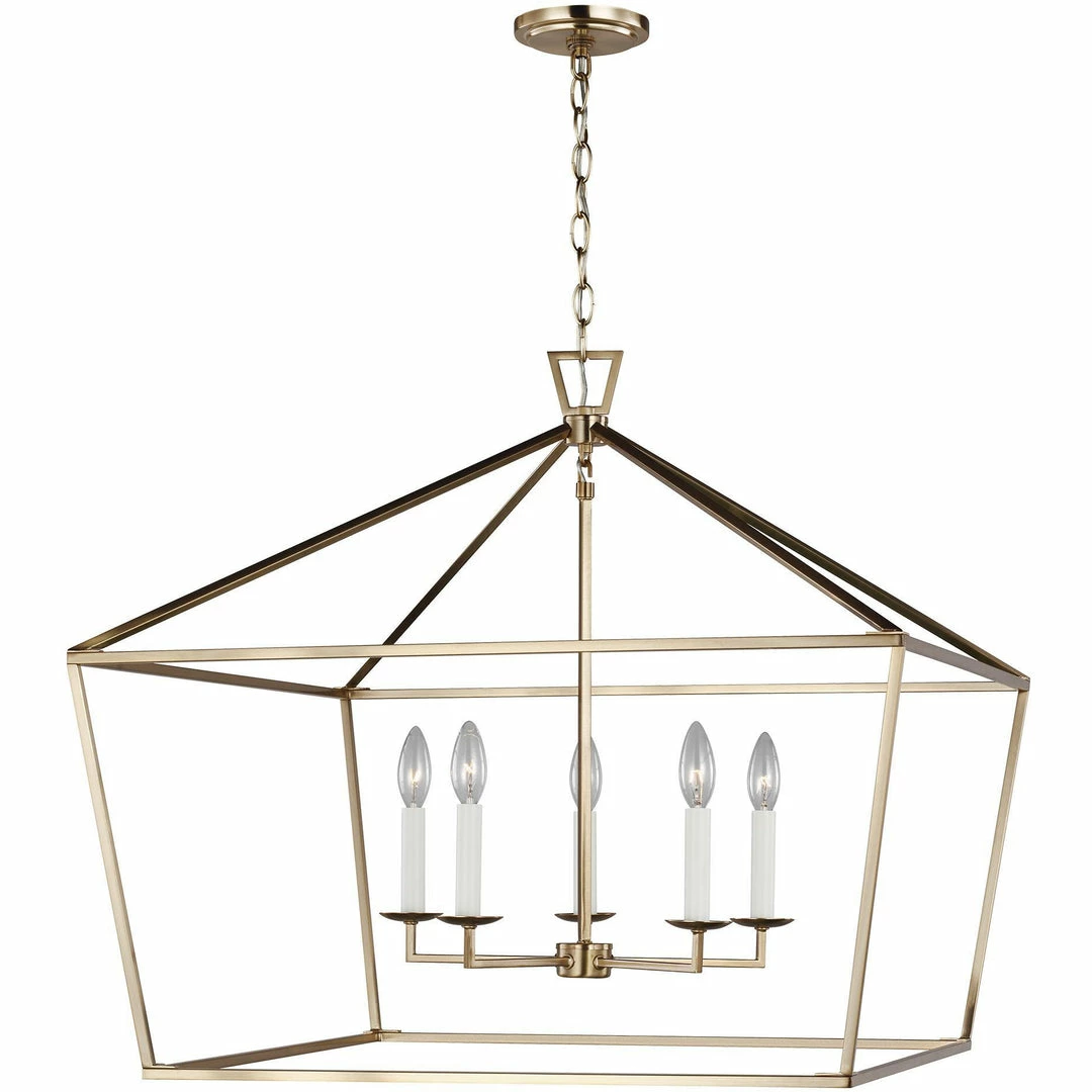 Generation Lighting Dianna 5-Light Pendant | Wide Satin Brass