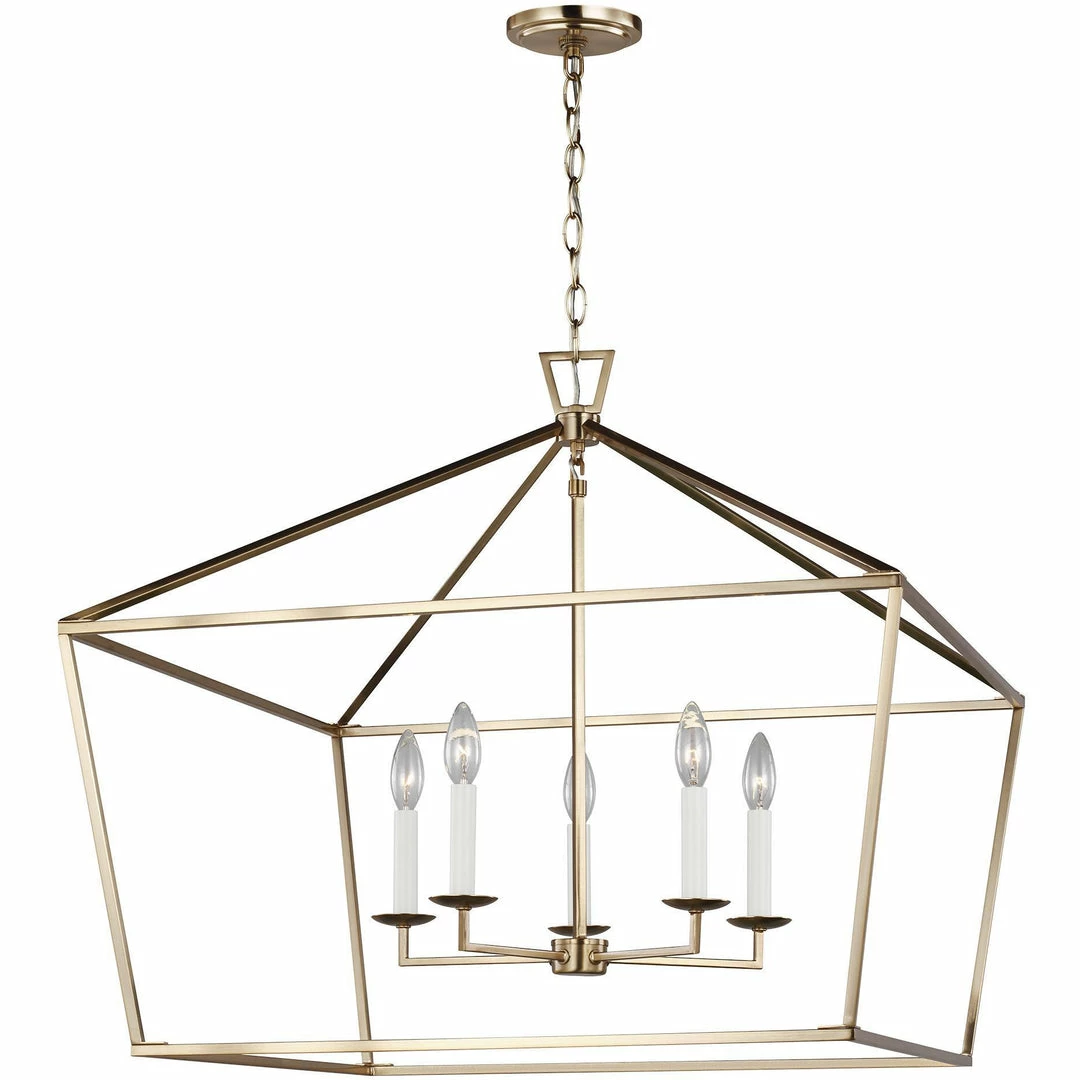 Generation Lighting Dianna 5-Light Pendant | Wide Satin Brass