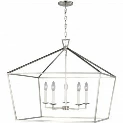 Generation Lighting Dianna 5-Light Pendant | Wide Brushed Nickel