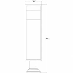 Z-lite Lighting Barwick LED Pier Mounted Outdoor Lantern | Large