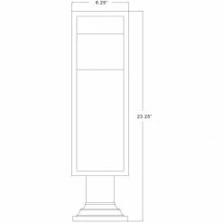 Z-lite Lighting Barwick LED Pier Mounted Outdoor Lantern | Small