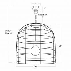 Regina Andrew Fresco Metal Pendant | Black Iron