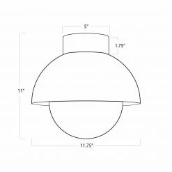 Regina Andrew Lighting Montreux Flush Mount | Natural Brass