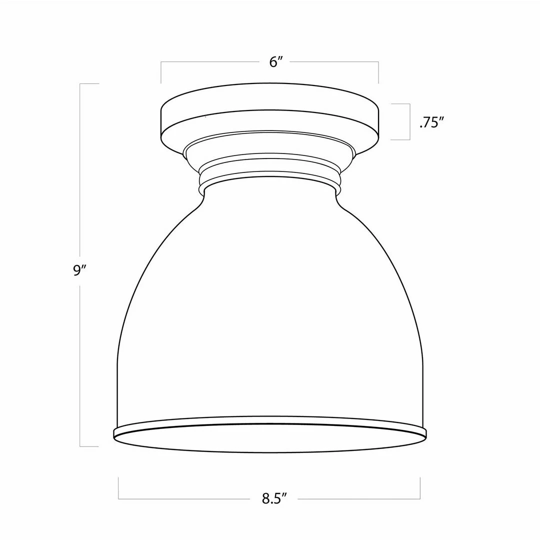 Regina Andrew Lighting Pantry Flush Mount | Natural Brass