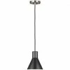 Generation Lighting Towner 1-Light Pendant | Brushed Nickel/Black