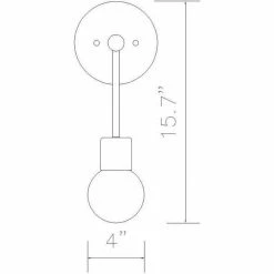 Z-lite Neutra 1-Light Wall Sconce | Polished Nickel