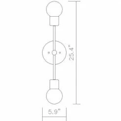 Z-lite Neutra 2-Light Wall Sconce | Foundry Brass Lighting