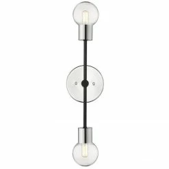 Z-lite Neutra 2-Light Wall Sconce | Polished Nickel Lighting