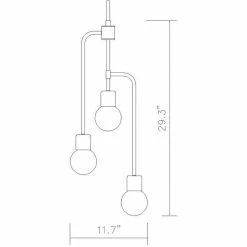 Z-lite Neutra 3-Light Pendant | Polished Nickel | Open Box Pendants