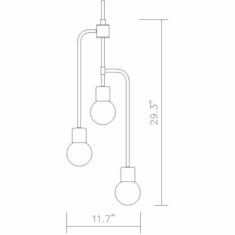 Z-lite Neutra 3-Light Pendant | Polished Nickel | Open Box Pendants