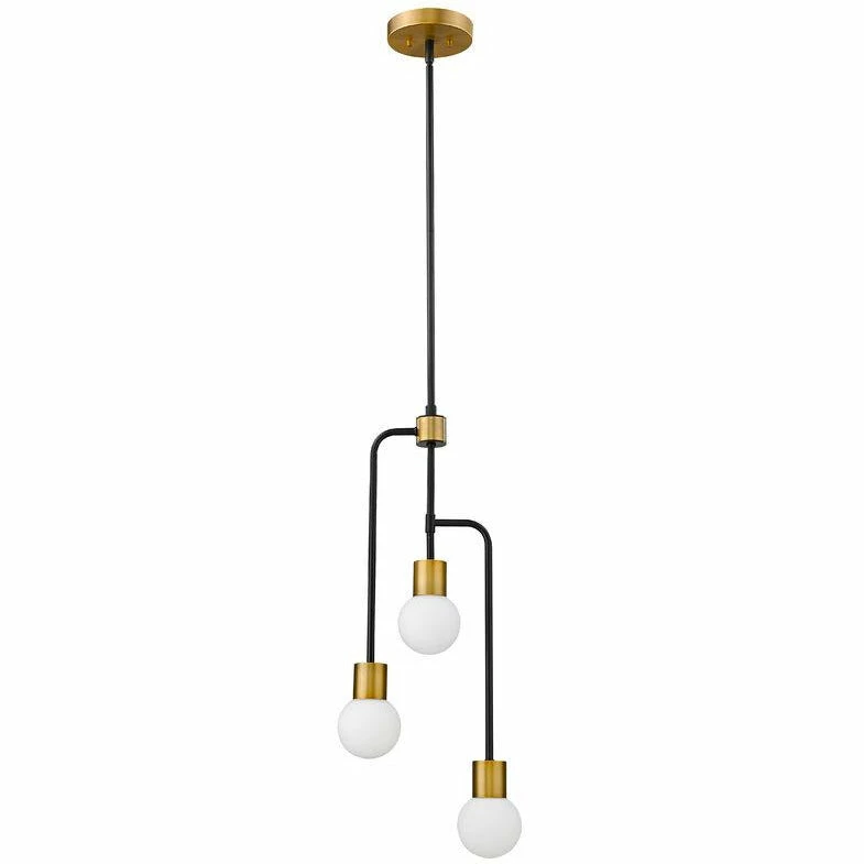 Z-lite Neutra 3-Light Pendant | Foundry Brass