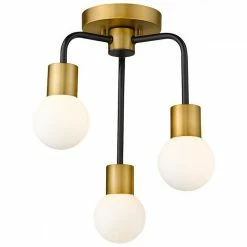 Z-lite Lighting Neutra Semi Flush Mount | Foundry Brass