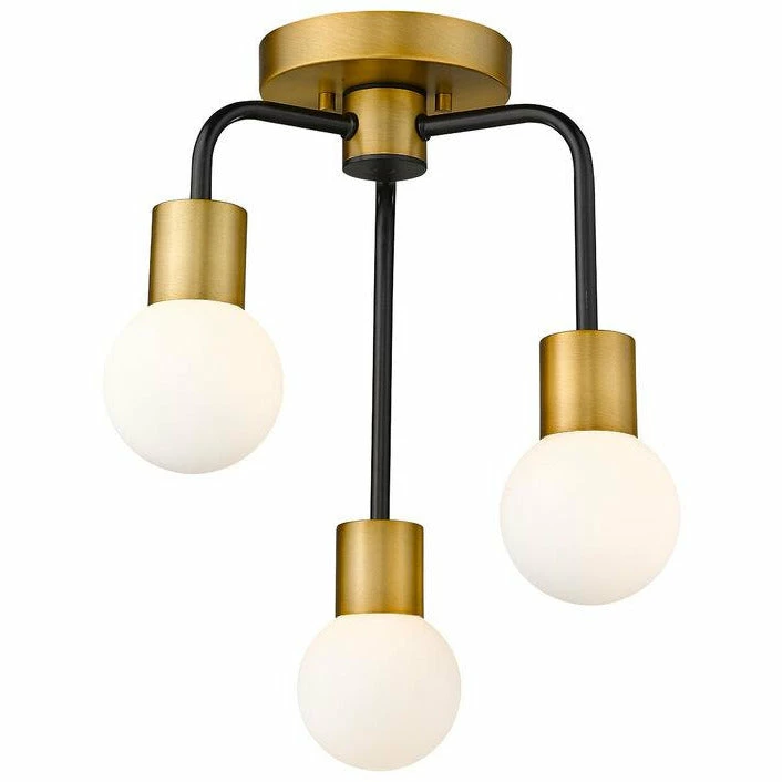 Z-lite Lighting Neutra Semi Flush Mount | Foundry Brass