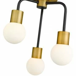 Z-lite Lighting Neutra Semi Flush Mount | Foundry Brass