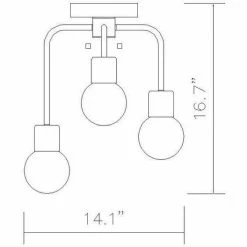 Z-lite Lighting Neutra Semi Flush Mount | Foundry Brass