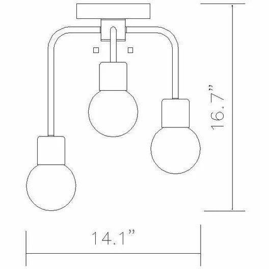 Z-lite Lighting Neutra Semi Flush Mount | Foundry Brass