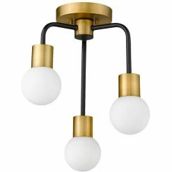 Z-lite Lighting Neutra Semi Flush Mount | Foundry Brass