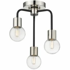 Z-lite Neutra Semi Flush Mount | Polished Nickel