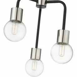 Z-lite Neutra Semi Flush Mount | Polished Nickel