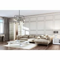 Z-lite Neutra 9-Light Chandelier | Polished Nickel Lighting