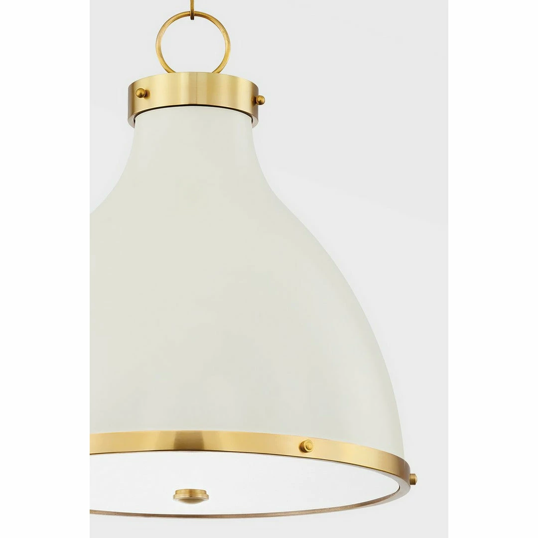 HVL - Hudson Valley Painted III Pendant | Small Brass/Off-White