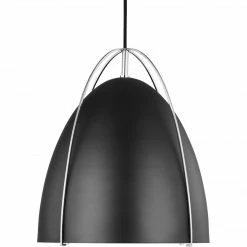 Generation Lighting Norman Pendant | Chrome/Black