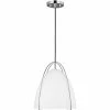 Generation Lighting Norman Pendant | Chrome/White