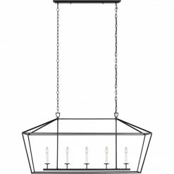 Generation Lighting Dianna Linear Chandelier | Midnight Black